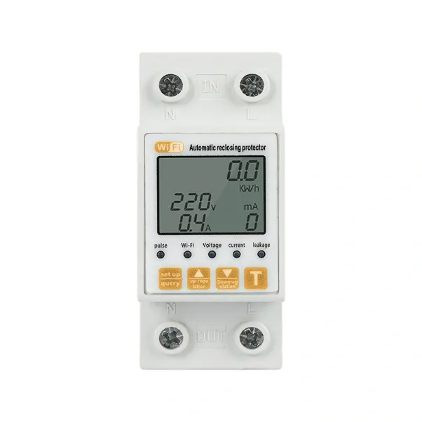 Wi-Fi Over-Under Voltage Protector Energy Meter